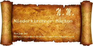 Niederkirchner Márton névjegykártya